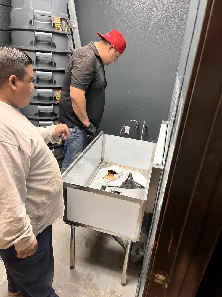 Commercial plumbing and sink installation in Smoketree